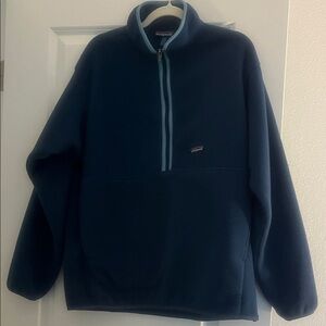 Patagonia Men's Deep Blue Zip-Up Sweater size L